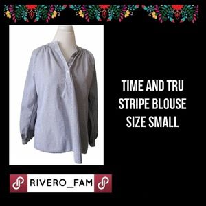 TIME AND TRU | STRIPE BLOUSE | SIZE SMALL